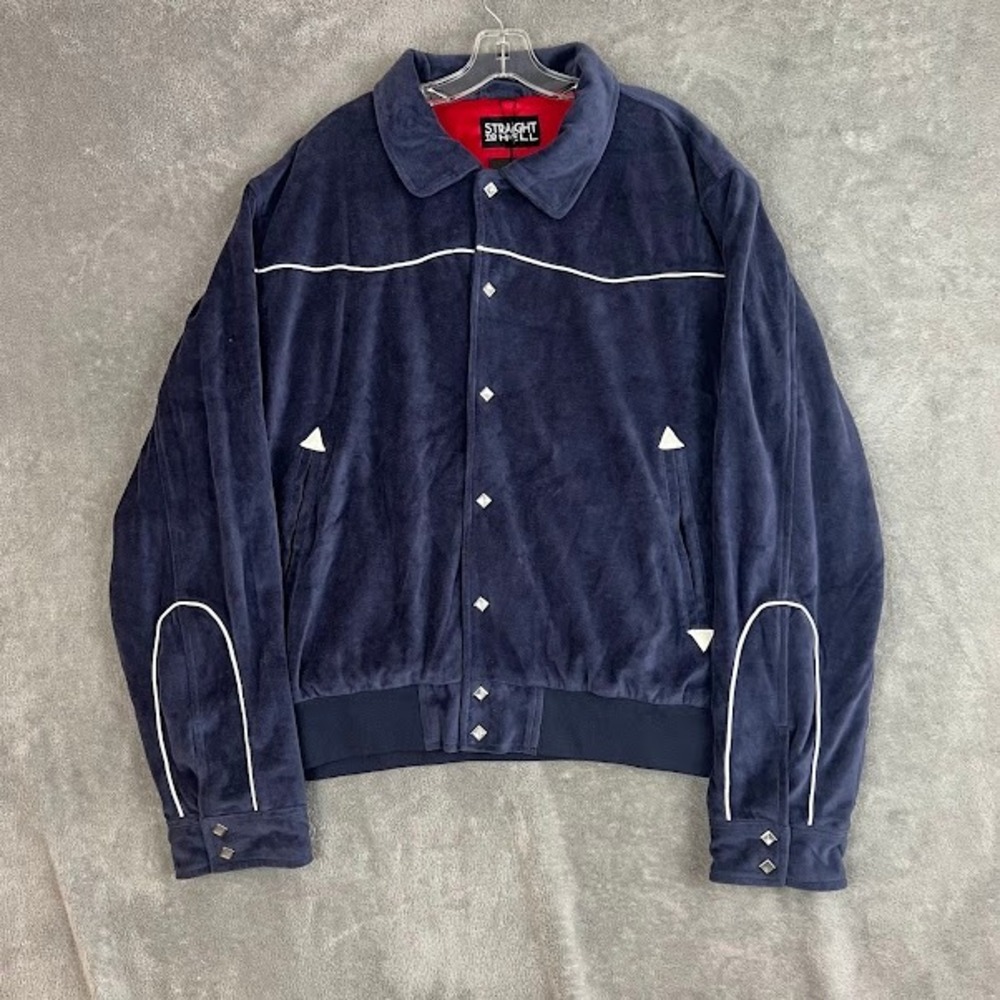 NWT Straight To Hell‎ Velvet Jackson Western Jacket Mens 3X Diamond Snap Retro